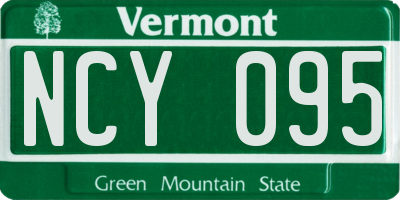 VT license plate NCY095