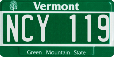 VT license plate NCY119