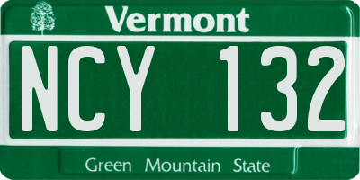 VT license plate NCY132
