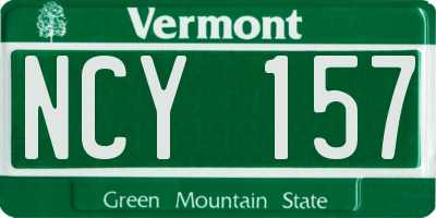VT license plate NCY157