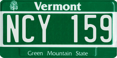 VT license plate NCY159