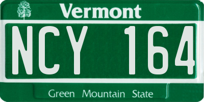 VT license plate NCY164