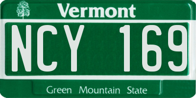 VT license plate NCY169