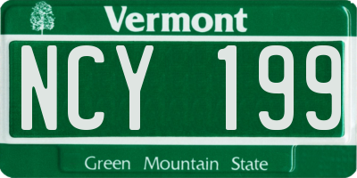 VT license plate NCY199