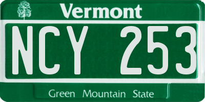 VT license plate NCY253