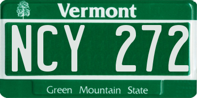 VT license plate NCY272
