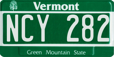 VT license plate NCY282