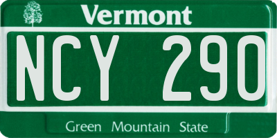 VT license plate NCY290