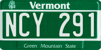 VT license plate NCY291