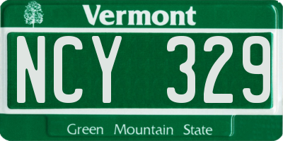 VT license plate NCY329