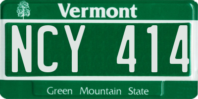 VT license plate NCY414
