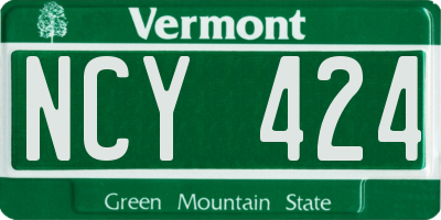 VT license plate NCY424