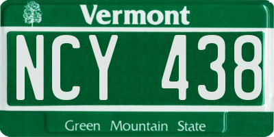 VT license plate NCY438
