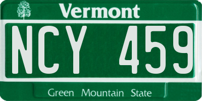VT license plate NCY459