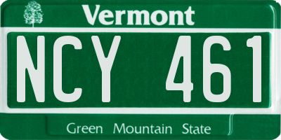 VT license plate NCY461