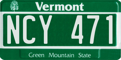 VT license plate NCY471