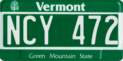 VT license plate NCY472