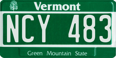 VT license plate NCY483