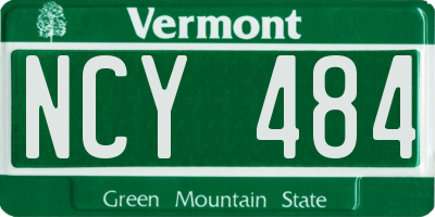 VT license plate NCY484