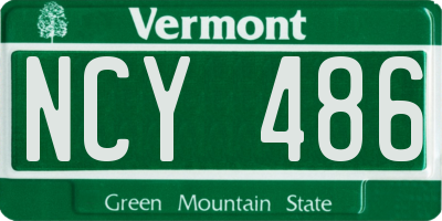 VT license plate NCY486