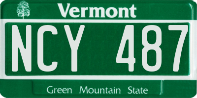 VT license plate NCY487