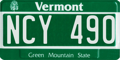 VT license plate NCY490