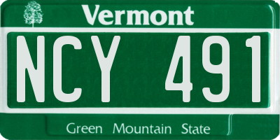VT license plate NCY491
