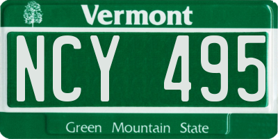 VT license plate NCY495
