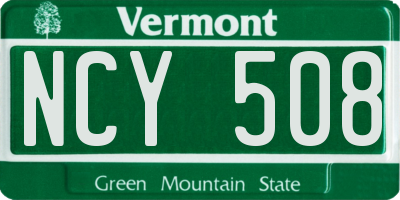 VT license plate NCY508