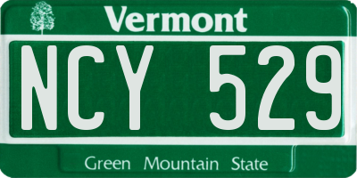 VT license plate NCY529