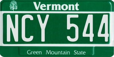 VT license plate NCY544