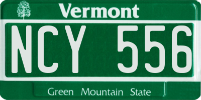 VT license plate NCY556