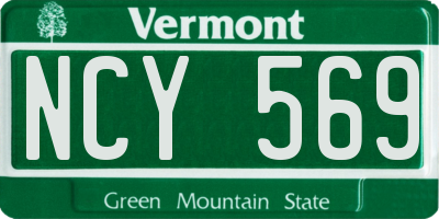 VT license plate NCY569