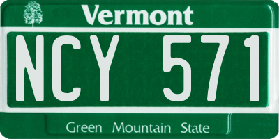 VT license plate NCY571