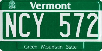 VT license plate NCY572