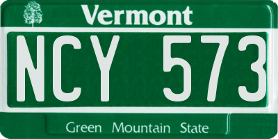 VT license plate NCY573