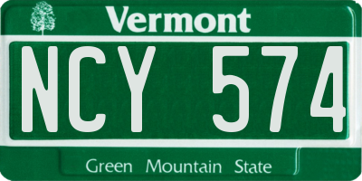 VT license plate NCY574