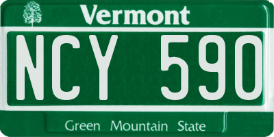 VT license plate NCY590