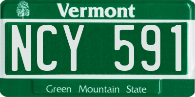 VT license plate NCY591