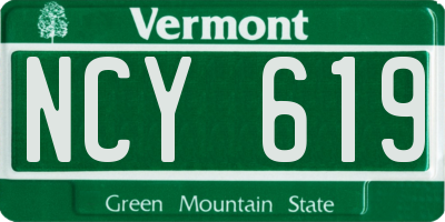 VT license plate NCY619