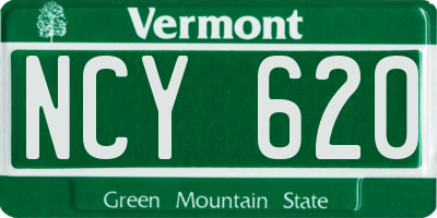 VT license plate NCY620
