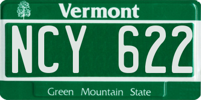 VT license plate NCY622