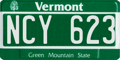 VT license plate NCY623