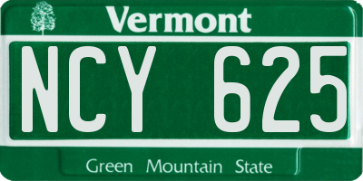 VT license plate NCY625