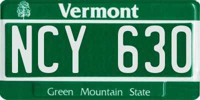 VT license plate NCY630