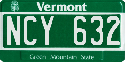VT license plate NCY632