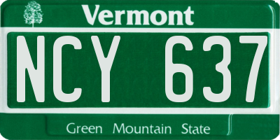 VT license plate NCY637