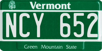 VT license plate NCY652