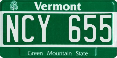 VT license plate NCY655