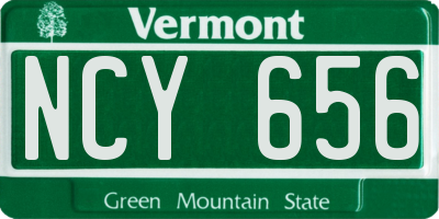 VT license plate NCY656